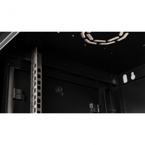 Шкаф 19" телекоммуникационный настенный, 12U 635x600х450 мм, дверь перфорация, черный